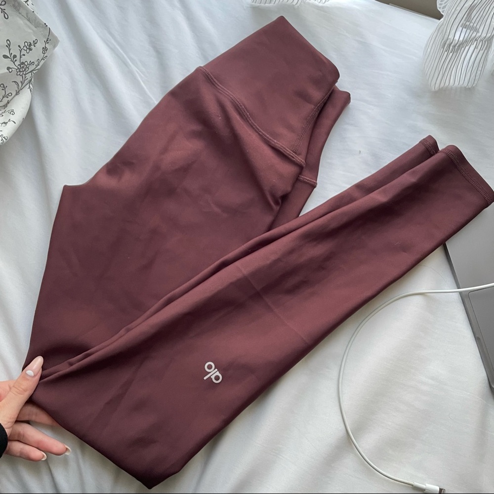 Sold ALO yoga high waist air lift leggings - cherry cola